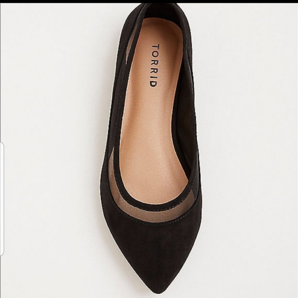 Torrid suede mesh flats size 12